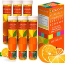 Vitamín c Šumivé tablety Vitamín C s 1000 mg zinku Tablety na rozpúšťanie vitamínov Vitamín C Tabuľka vitamín Cfervescente para Adulto Zinok a vitamín C 6 Balenie