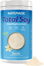 Naturade Celkový sójový proteín prášok - 13g Bielkoviny & 130 kalórií na porciu - Zero Trans Tuk - Non-GMO sója - Laktóza a bezlepok - Vanilka (30 porcií)