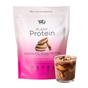 TRU Doplnky Plant Based Protein Powder, BCAA, EAA, 20g Vegan Brown Rice & Pea Protein, 100 kalórií, 27 vitamínov, žiadne umelé príchute 25 Servings (Chocolate Arašidové maslo)