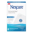 Nexcare Tegaderm Nepremokavé priesvitné oblečenie, dirtproof, Germproof, poskytuje ochranu na menšie popáleniny, Scrapes, Rezy, Blistre a obrusy, 2.375 x 2,75 v, 8 Počet
