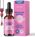 JoySpring Immune Drops - Deti Immunotion Suplement (1 fl oz, 30 Servings) s organickými bazami kvapaliny, Echinacea, Oregon Grape Root & Orange Peel pre veky 2-16+ Roky a dospelí