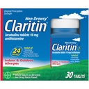 Claritin 24 HR Non Drowsy Alergy Medicine, Loratadin antihistaminiká tablety, 30 Ct