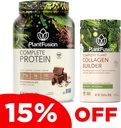 PlantFusion Complete Vegan Protein Powder and Collagen Bundle - Keto, Gluten Free, Soy Free, Non-Dairy, Non Sugar, Non-GMO