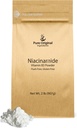 PURE ORIGINÁL SUROVINY Niacínamid (2 lb) Prášok neobsahujúci splachovací vitamín B3, Dietetický doplnok