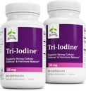 Terry Prirodzene Tri-Iodine - Diétny doplnok pre podporu zdravia prsníkov a prostaty - Zdravá funkcia štítnej žľazy Doplnková pomoc - 25 mg, 60 kapsúl, 2 balenia