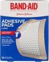 Band-Aid Brand Tru-Stay Adhezívne Pads, veľké sterilné pásy pre starostlivosť o rany a ochranu, veľká veľkosť, 10 ct (balenie 4)