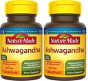 Nature Made Ashwagandha Kapsule 125mg od Stres Support, 60 Kapsule, 60 Day Supply (Pack of 2)