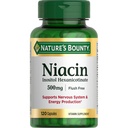 Nature's Bounty Niacin 500mg Flush Free, Cellular Energy Support, podporuje zdravie nervového systému, 120 Kapsule