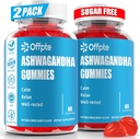 Ashwagandha Gummies Sugar Free for Women Men, High Potency Ashwagandha Root Extract Supplements with L-theanine GABA Camomile Turmeric Vitamin D3 B12 for Stress Adults Vegan (Mixed Berry)