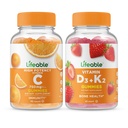 Životaschopný vitamín C 750 mg + vitamín D3 + vitamín K2, Gummy Bundle - veľké ochutnávky, vitamínové doplnky, bez lepidla, bez GMO, žuvacia Gumma
