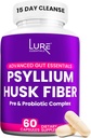 Lure Essentials Psyllium Husk Kapsule od Colon Cleanse - Prebiotic and Probiotic Fiber