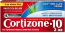 Cortizone 10 Maximálna sila Anti- svrbenie krém s upokojujúce Aloe, 1% Hydrokortizón Creme, 2 oz. (Staré balenie)
