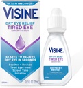 Visine Dry Eye Relief Tired Eye Lubricant Eye Drops, Hydratačné a upokojujúce Sterilné kvapky pre podráždené, suché a unavené oči Vzhľadom na čas podráždenia obrazovky, Polyetylén Glycol, 0,5 fl. oz