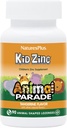 NaturesPlus Animal Parade KidZinc, Tangerine Flavor - 90 Animal-Shaped Lozenges, Balenie 3 - Organicky oneskorený zinok - Vegan, Gluten Free - 270 Celkovo Servings