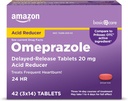 Amazon Basic Care Omeprazole Oneskorené tablety uvoľňovania 20 mg, Liečba časté pálenie záhy, Kyseliny Redukcia, Pálenie záhy Medicína, 42 Počet (Pack of 1) (Packaging sa môže líšiť)