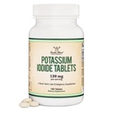 Iodid draselný 130 mg tablety - núdzové použitie pre expozíciu - 180 Počet, 3 mesiace dodávky - Double Wood Supplements