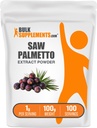 BulkSupplements.com Saw Palmetto Extract Powder - Serenoa Repens, Saw Palmetto Supplement, Herbal Supplement - Vegan & Gluten Free, 1g per Serving, 100g (3,5 oz) (Pack of 1)