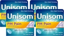 Unizom PM Pain Nighttime Sleep-aid + Pain Reliever, Acetaminophen & Difenhydramine HCI, 30 Caplets, 50 mg (pack of 4)