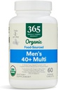 365 podľa trhu s celými potravinami, vitamín Multi Mens Food Cultured 40 Plus, 60 Počet