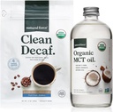 Organic Force Clean Decaf Coffee + Organic MCT Oil Bundle 100% Pure Coconut MCTs & Mold & Mycotoxín Free Coffee 