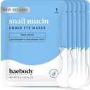 Baebody Advanced Slimák mucín pod očami záplaty pre ženy a mužov (6 párov) - Pod očné masky pre tmavé kruhy a opuch - s nicínamid - Znížiť jemné čiary a vrásky