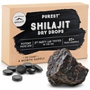 Pure Himalayan Shilajit Dry Drops, 100% Pure Natural Shilajit, Grade A, Max Potency 85+ Clean Trace Minerals & Fulvic Acid for Energy, Metabolizmus & Immune Suplement for Men & Women (120 tabs)