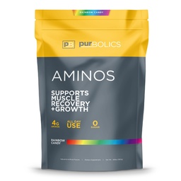 Purbolici Aminos 4g Aminokyselín voľného tvaru, beta-alanín, 0 kalórií & 60 Servírov (Rainbow Candy)