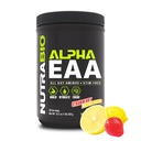 NutraBio Alpha EAA - All-Day Amino Acides for Muscle Growth and Hydration - Essential Amino Acides with Nootropics & Adaptogens- Full Spectrum EAA BCAA Powder - 30 Servings - Jahodová citrónová