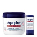 Aquafor Advanced Therapy Healing Ourment Skin Protectant (14 Oz) + Healing Balm Stick with Avocado Oil and Shea Butter (0,65 Oz)