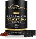 Himalayan Shilajit Gummy: Gold Grade Shilajit Bohatý s Ashwagandha Fulvic Acid & 85+ Stopové minerály - Bez pridaného cukru - Individuálne zabalené - pre mužov a ženy - 60 Gummy