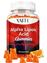 Alpha Lipoic Acid Gummies 1000mg, ALA Dodatok pre podporu mozgu a nervov, Antioxidant, Energia 