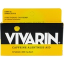 Vivarin, kofeín pilulky, 200 mg kofeínu v každej tablete, bezpečne a efektívne vám pomôže zostať Prebuďte sa, výstražná pomôcka, Energy Supplement, 16 tabliet - 1 balenie