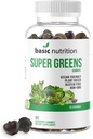 Supergreens zmesou Gummies s esenciálnymi vitamínmi 