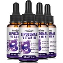 Lipozomálny vitamín B komplex Tekutý Sublingválny B komplex Vitamíny Doplnok pre ženy Muži Zlepšenie absorpcie Metylovaný B12,B1,B2,B3,B5,B6,Folát,Biotín pre energiu a imunitnú podporu-8.0 oz