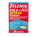 Tylenol Cold + chrípka Ťažká medicína Kaplety pre horúčku, bolesť, kašeľ a kongescia, 24 ct.