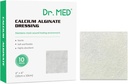 Dr. Med Calcium Alginate rán oblečenia 4 "x4," 10 Individuálne balenie s vysokou absorpciou oblečenia Gauze, non-Stick Pads, mäkké a pohodlné patch pre starostlivosť o rán, rýchlejšie lieči