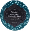 Svasthya Body & Mind Peppermint Bolesť hlavy Balm by Svasthya - Instant & Lasting Sinus, Migréna & Stress Bolesť hlavy Relief, Has Peppermint, Lavender, Marjoram, Myrh - 100% Natural, Made in The USA, 2 oz