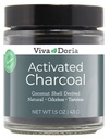 Viva Doria Virgin Activated Charcoal Powder, Coconut Shell Dedived, Food Grade, 1,5 Oz Glass Jar