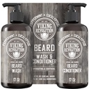 Viking Revolution Beard Wash & Conditioner Set w/Argan & Jojobové oleje 