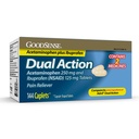 GoodSense Dual Action Acetaminophen 250 mg a Ibuprofen (NSAID) 125 mg tablety, úľava od bolesti hlavy, úľava od bolesti a viac, 144 počet