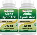 Najlepšie prírodné Alpha Lipoic Acid 300 mg 120 Kapsule (120 Počet (Pack of 2))