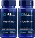 Life Extension Migra-EezeTM Štandardizovaná Butterbur-Ginger-Riboflavin Formula, 60 grófov (Stock of 2)