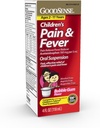 GoodSense Detská bolesť Reliever Tekutina, Bubble Gum Flavor, Acetaminofen 160 mg/5 ml, Efektívna úľava od bolesti/horúčka Redukcia pre deti vo veku 2-11, 4 Oz