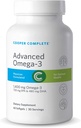 Cooper Complete - Advanced Omega 3 - Fish Oil Supplement, Concentrated EPA + DHA Omega-3 Mastné kyseliny 1400 mg - 60 Softgels na fľašu. Balenie po 3