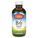 Carlson - B-6 Tekuté, vitamín B-6, výroba energie, zdravie srdca, Berry Lemonade Flavor, 120 ml (4 Fl Oz)