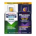 Maximálna sila Mucinex FastMax DM Max & Mucinex Nightshift Cold & Flu Liquid (2 x 6 fl. oz.) Chudnutie a uvoľnenie hlienu, uľavuje Kašeľ a bolesť v hrudníku, bolesť, horúčka, dýchavičnosť, bolestivé hrdlo, výtok z nosa