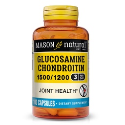 MASON NATURAL Glukozamín Chondroitín 1500/1200 s vitamínom C, podporuje spoločné zdravie pre normálnu flexibilitu a mobilitu*, 100 kapsúl, 1 mesiac dodávky