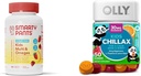 SmartyPants Kids Multivitamínové Gummy, bez cukru: Omega 3 (ALA) a OLLY Kids Chillax, Magnézium Gummies Plus L-Theanine, Citrónový Balm, Pokojné žuvačky pre deti 4+, Šerbet Flavor - 50 Počet (Stock of 1)