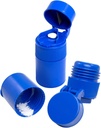 EZY DOSE 3 Compartment Pill Crusher, Cutter a Grinder, Denné použitie, Bezpečne Cut Pills, Vitamíny, Tablety, Presné a jednoduché rezanie, Nerezová oceľ Blade, Odnímateľný pohár nápojov, Blue, BPA zadarmo