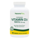 PrírodaPlus Vitamín D3 (1000 IU) - 90 Žuvacie tablety, Maui Berry Burst Flavor - Vegetarián, Gluten Free - 90 Serviv